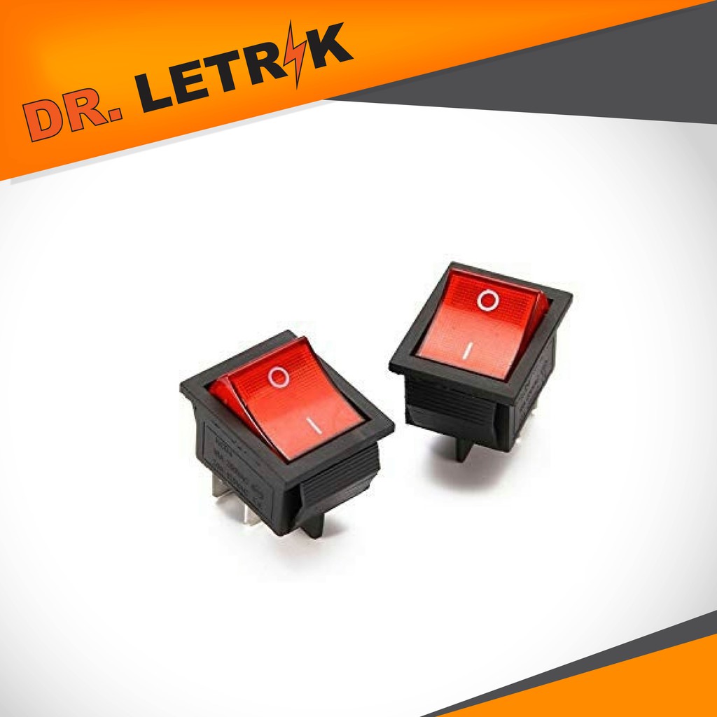 ON/OFF SWITCH 4PIN RED 15A 250V AC ROCKER SWITCH ROCKET | Shopee Malaysia
