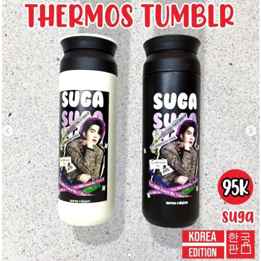 PUTIH TERMOS HITAM Thermos Black Kpop BTS Deco Kit BT21 NCT SEVENTEEN ...