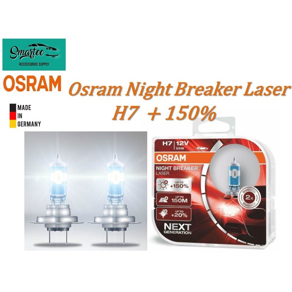 Osram Night Breaker Laser H7 +150% Brightness Xenon Bulb ( 1 Pair ...