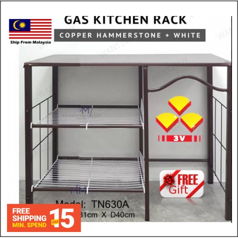 3V Stove Rack kitchen Stroge Cooking Dapur Memasak Rak Meja Tong Gas ...