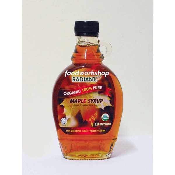 Radiant Organic Maple Syrup Grade A 100 Pure Tulen Sirap Organik 250ml