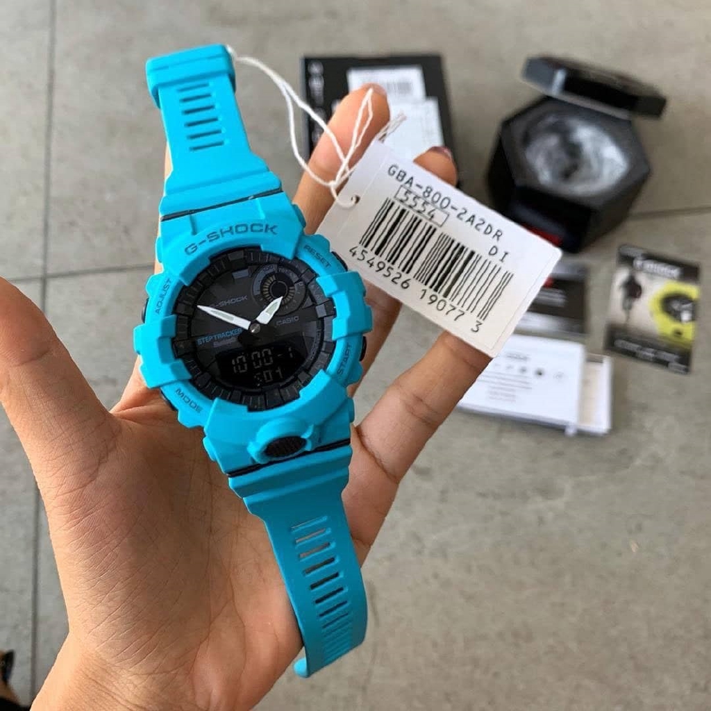 OFFICIAL WARRANTY Casio G Shock GBA 800 2A2 G Squad Step Tracker Bluetooth Analog Digital Blue Resin Watch GBA800 Shopee Malaysia
