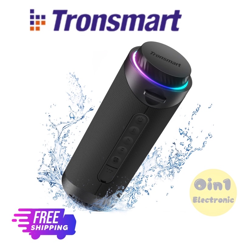 Tronsmart T7 Portable Bluetooth Speakers with 30W 360°Surround Sound,  Bluetooth 5.3, Enhanced Bass, Wireless Stereo Pairing, Custom EQ via APP,  IPX7