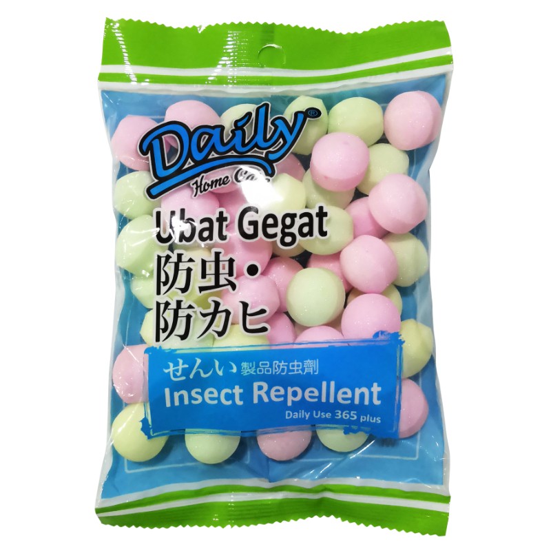 DAILY Moth Balls 250gm Colour Ubat Gegat Napthalene shoes wardrobe toilet degradable