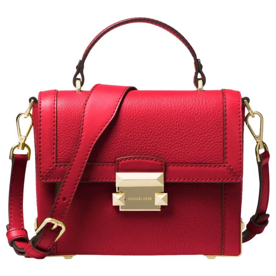 Jayne small pebbled leather trunk online bag