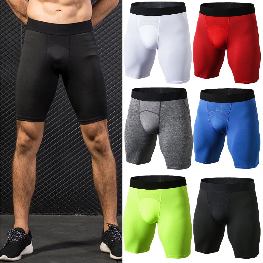 Men Tight Short Pants Compression Fitness Leggings Sports Seluar Tight Lelaki Shopee Malaysia 6322