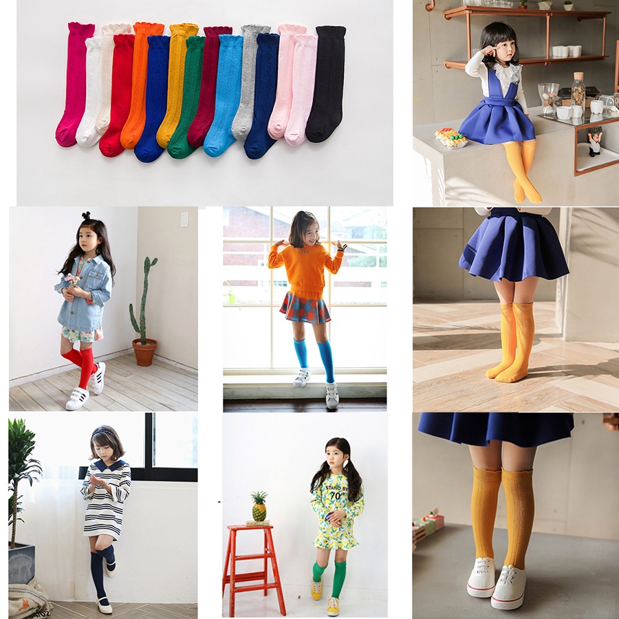 Solid Baby Boy Girls Knee Socks Spring Autumn Winter Girls Knee High ...