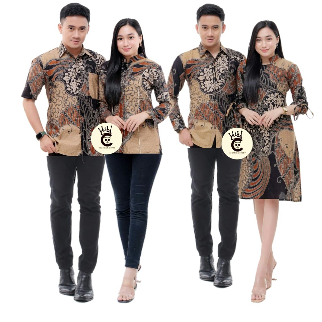 KEMEJA Modern Family Couple Batik Shirts Sets Uniform Batik Invitations ...