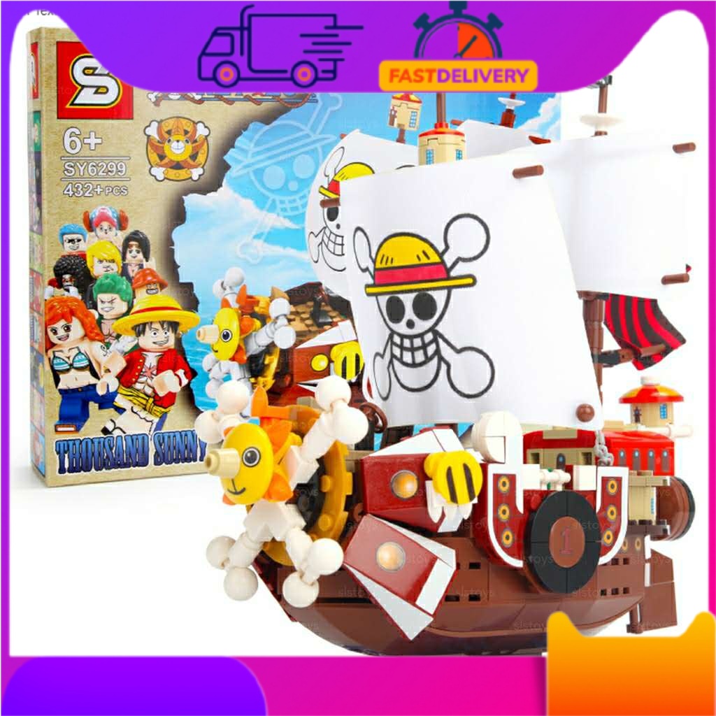 SHENG YUAN SY6299 Monkey D Luffy One Piece Thousand Sunny Ship LEGO ...