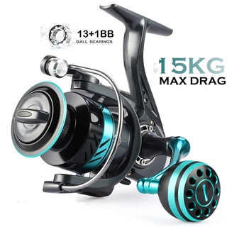 🔥Ready Stock🔥Mesin Pancing Fishing Reel Dk1000-7000 Series Drag 15kg  5.2:1 High Speed Spinning Reel Metal Fishing Reel