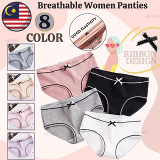 L-XXL】MID WAIST Women Panties Spender Underwear Breathable Seamless  Underwear Antibacterial Panty Seluar Dalam Wanita