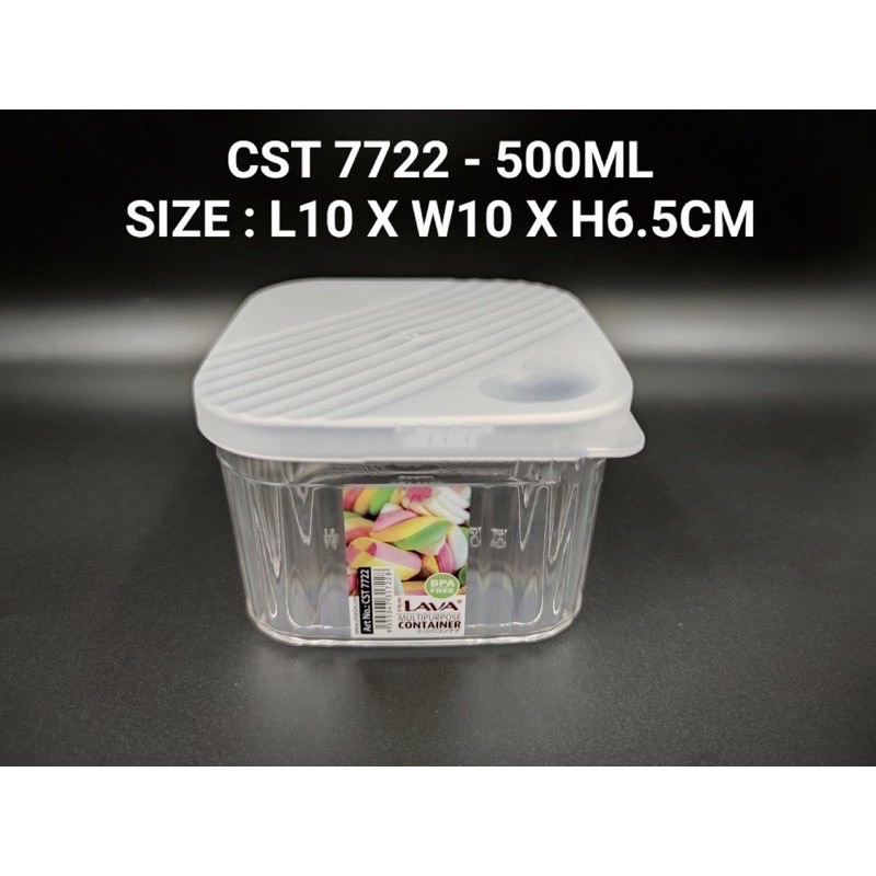 LAVA Air Tight Multipurpose Food Container 0.5L~3L / Bekas Roti ...
