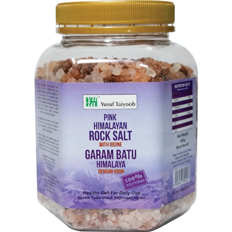 YUSUF TAIYOOB PINK HIMALAYAN ROCK SALT WITH IODINE / GARAM BATU