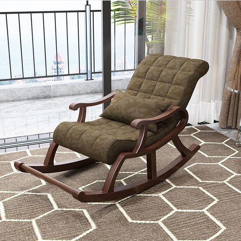 Nordic Solid Wood Rocking Chair Lazy Leisure Chair Kerusi Malas