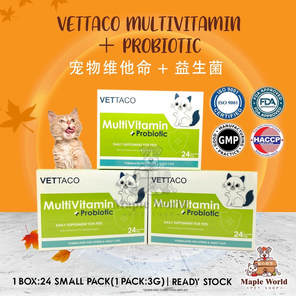 Vettaco Multivitamin Probiotics (24pack) Cat Supplement Probiotics