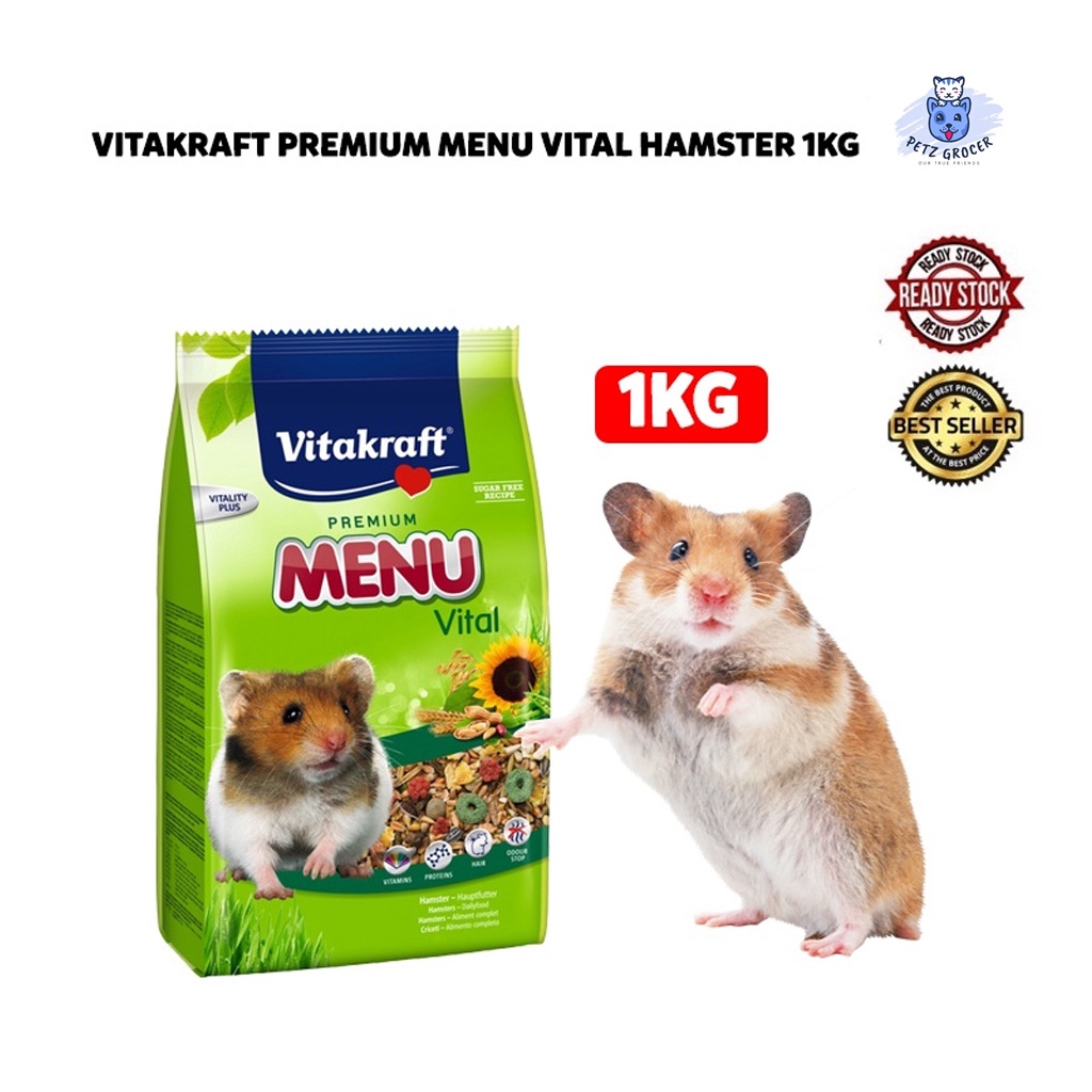 Vitakraft Premium Menu Vital Hamster 1kg Makanan Hamster Syrian Hamster