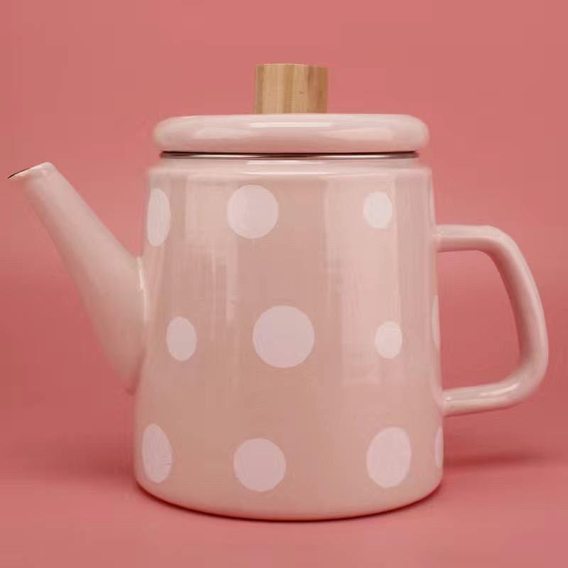 POLKADOT PINK TEAPOT PINK TEAPOT PINK ENAMEL TEAPOT ENAMEL TEAPOT