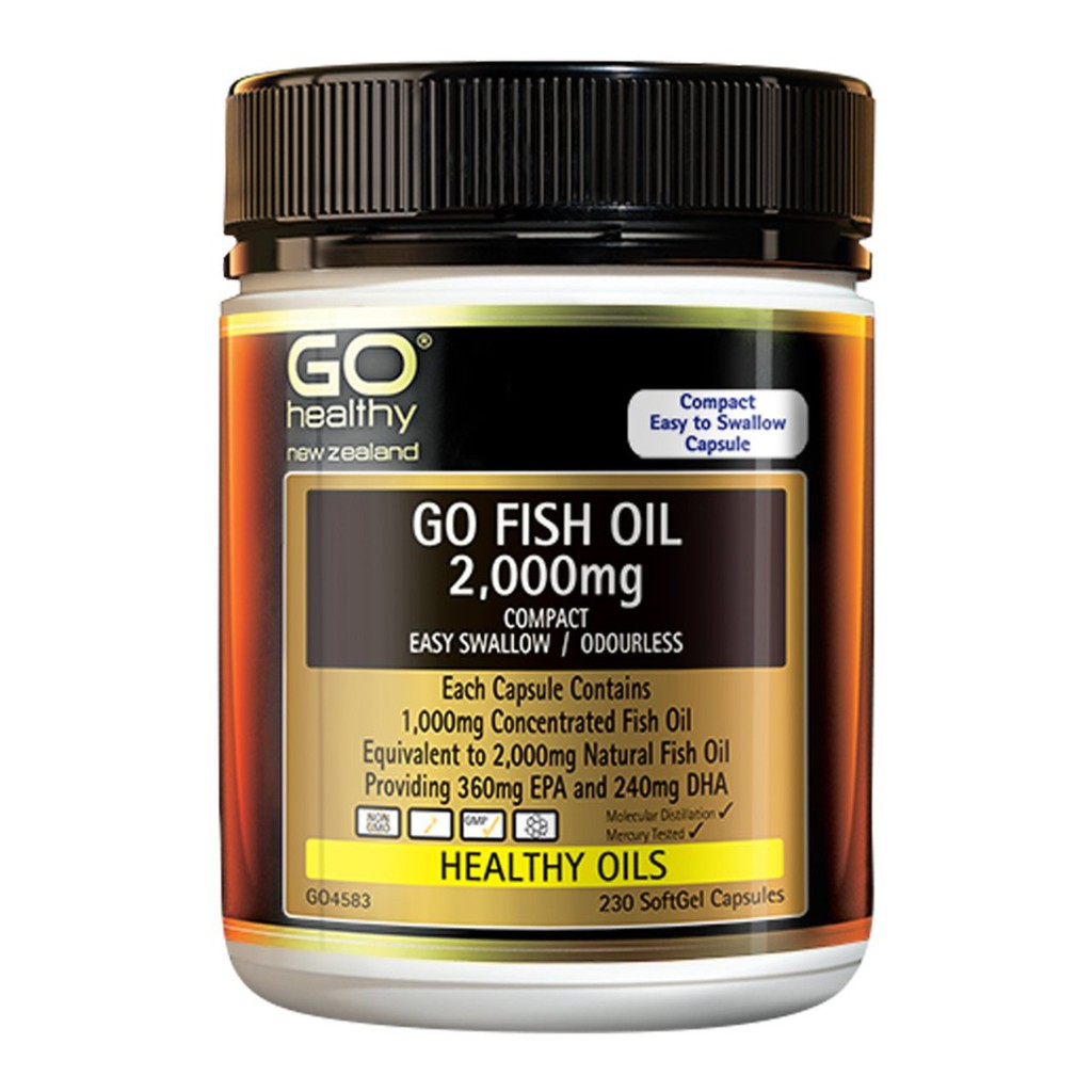 Fish Oil Go Healthy New Zealand High Strength Odourless 2000mg Capsules
