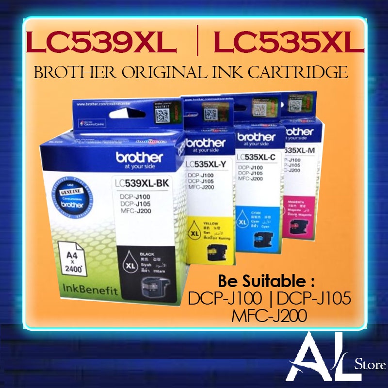 Brother Original Genuine LC539XL LC535XL Ink Cartridge for DCP-J100 ...