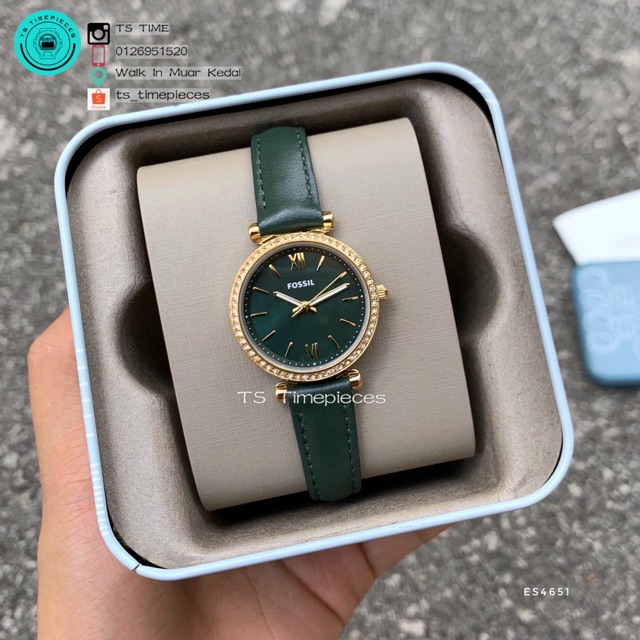 Fossil carlie 2024 mini green