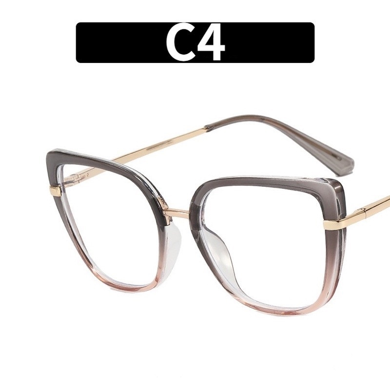 Jiuerba Western Fashion Oversized Cat Eye Eyeglasses Tr90 Anti Blue