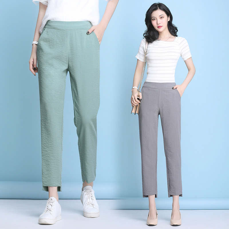 XL-8XL Oversize Casual Pants Women Long Loose Pants Hight Waist