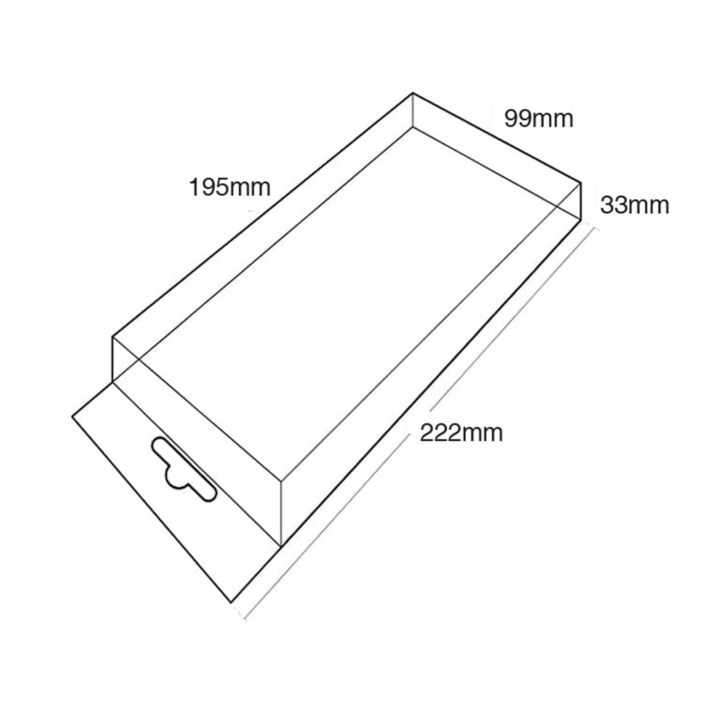 Clear PVC Packaging Box with hanger 195*99*33mm | Shopee Malaysia