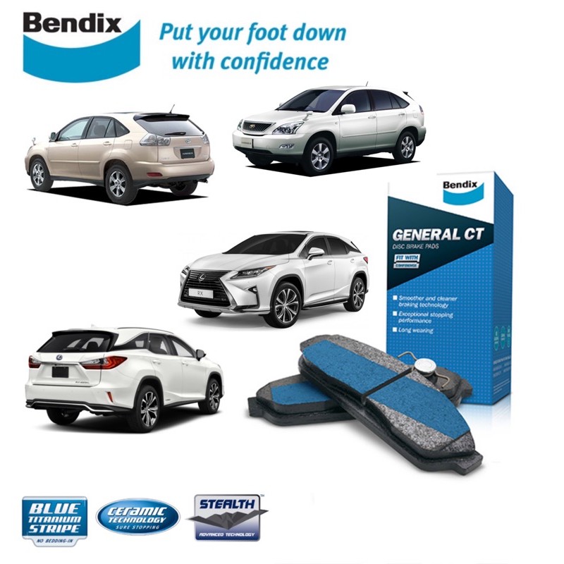 Original Bendix DB1518GCT Rear Brake Pad - Toyota Harrier ACU30 MCU30 ...