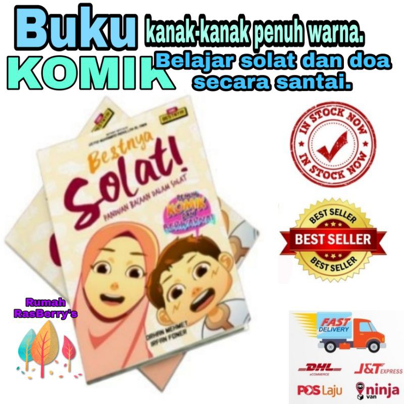 BESTNYA SOLAT,KOMIK KANAK-KANAK PENUH WARNA BELAJAR SOLAT | Shopee Malaysia