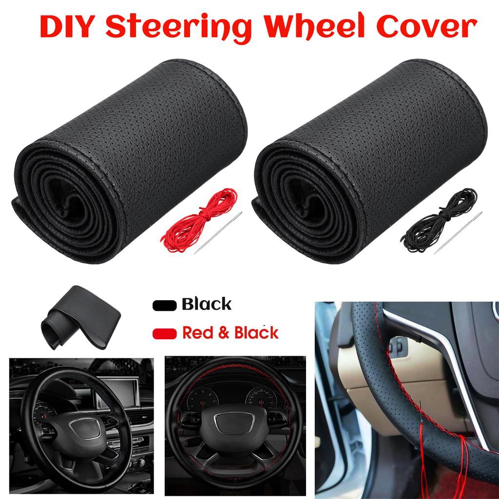 Universal Car Leather DIY Steering Wheel Cover Shopee Malaysia