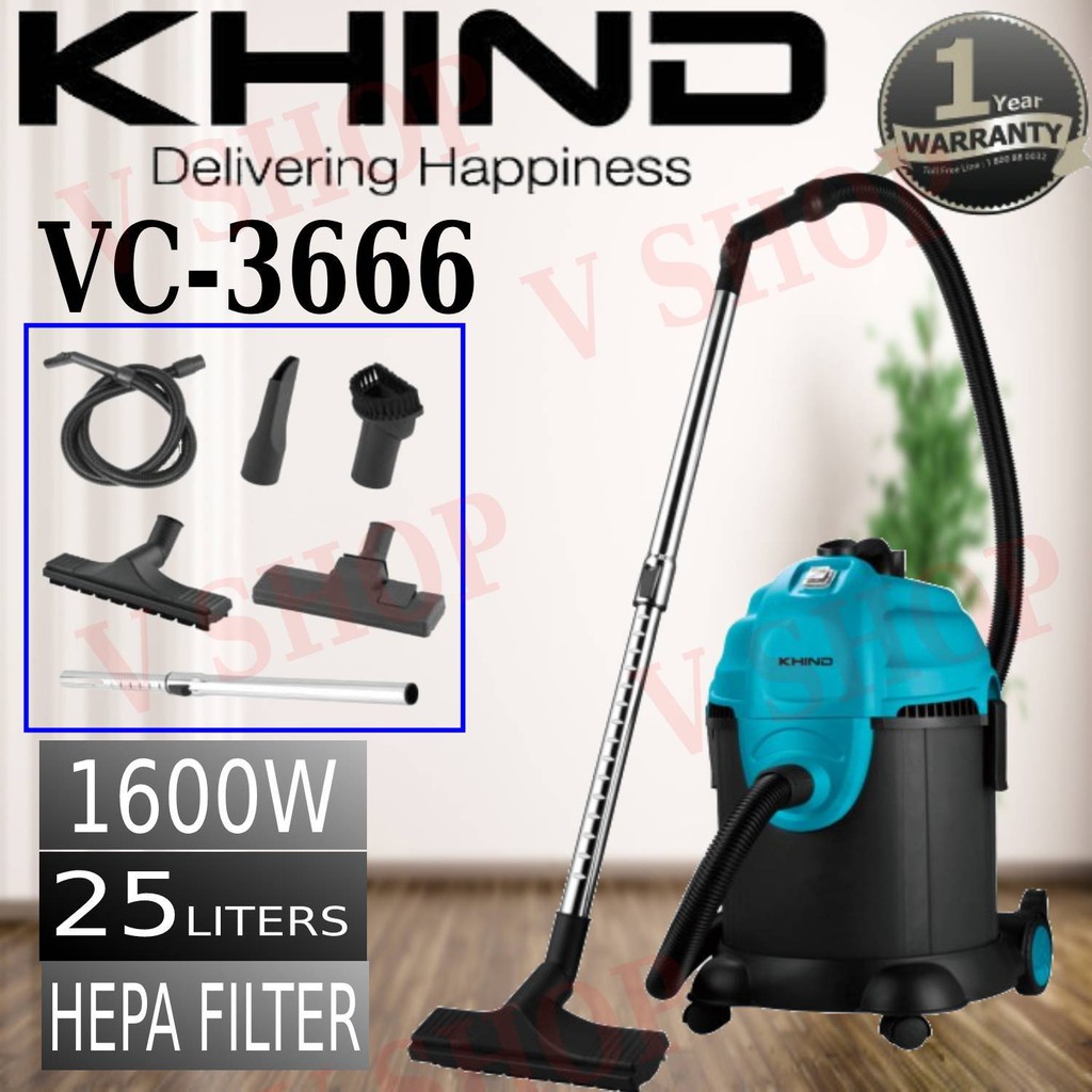 KHIND VC3666 WET AND DRY VACUUM CLEANER Shopee Malaysia