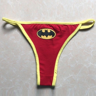 Baru】Marvel Hero Thongs Sexy Women's Underwear Superhero Batman Captain  America Superman Woman Underwear G-String Panti