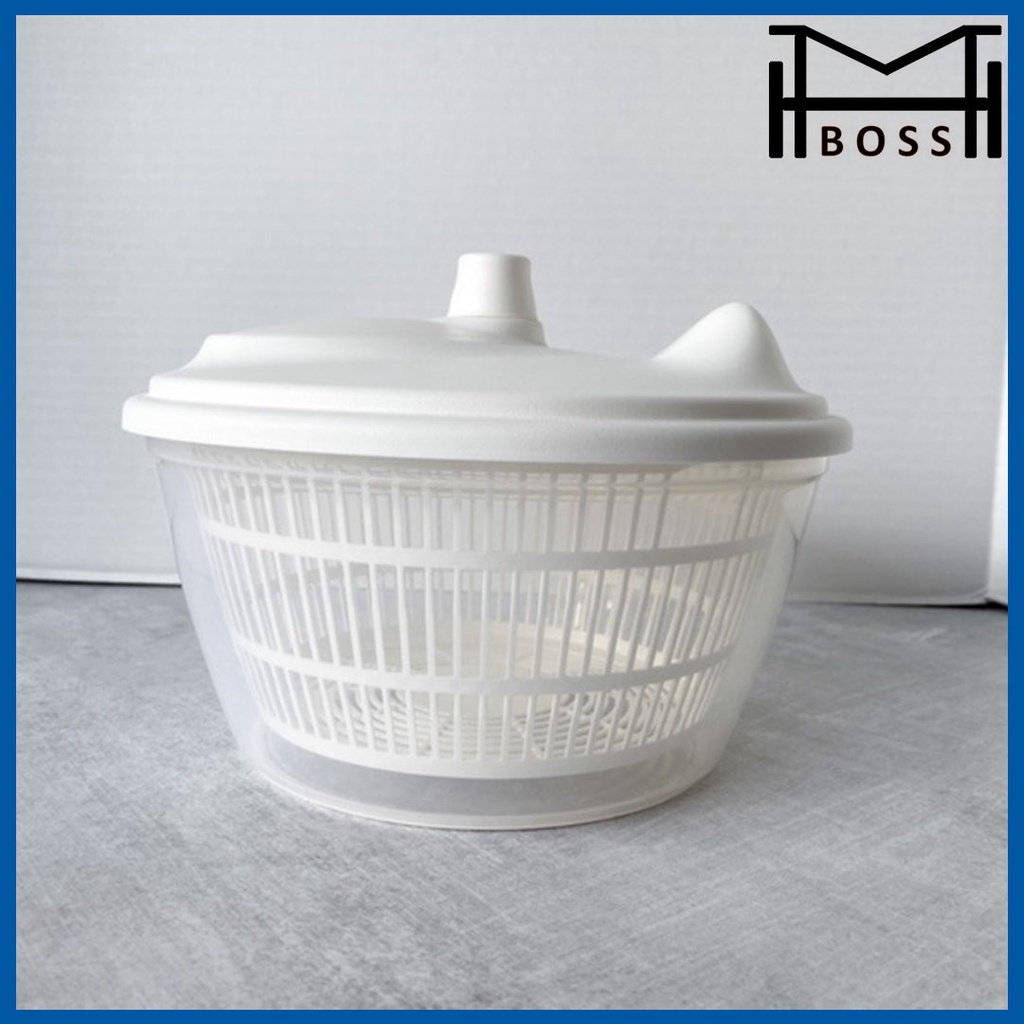 SALAD SPINNER WHITE KITCHEN UTENSILS COLANDERS PEMUTAR SALAD PENAPIS ...