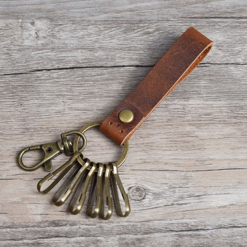 Lanyard Keychain Strap Lanyard For Keys Keychain Holder Retro leather ...