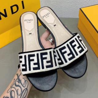 FENDI Open Toe Flat Sandals Shoes Shopee Malaysia