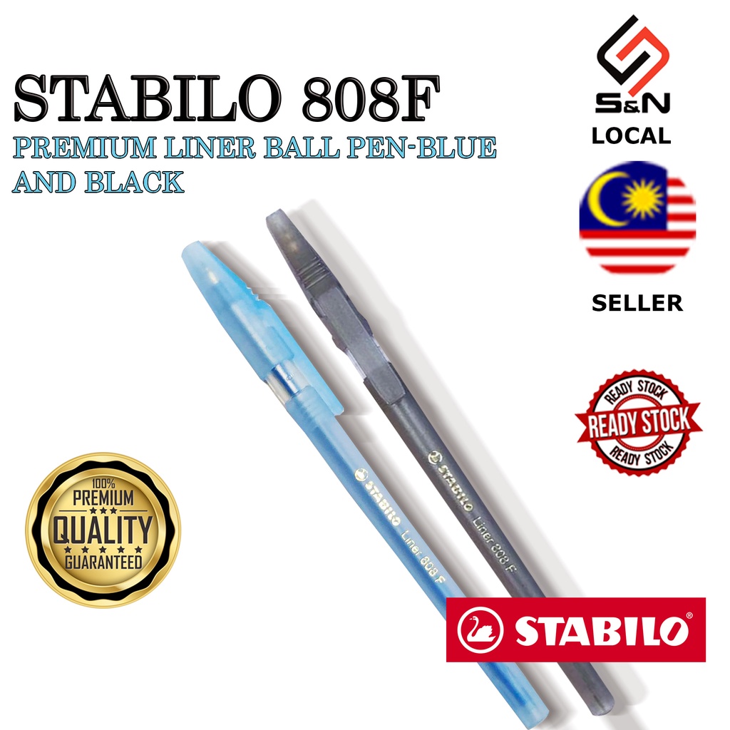 STABILO 808F PREMIUM LINER BALL PEN BLUE AND BLACK Shopee Malaysia