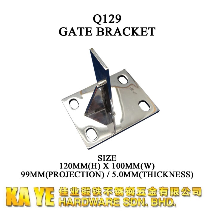 SUS304 STAINLESS STEEL GATE BRACKET Q129 FOR GATE | Shopee Malaysia