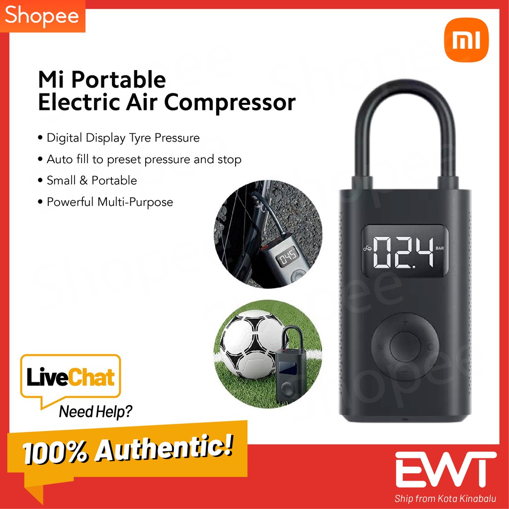 Mi Portable Electric Air Compressors (Tyre Inflator) 100 GENUINE