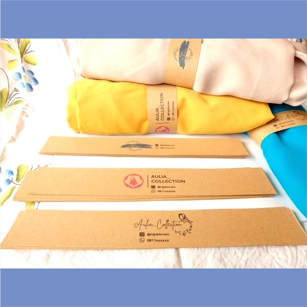 (New) (Custom) Hijab Roll Label Roll Souvenir Roll Packing Food Labels ...