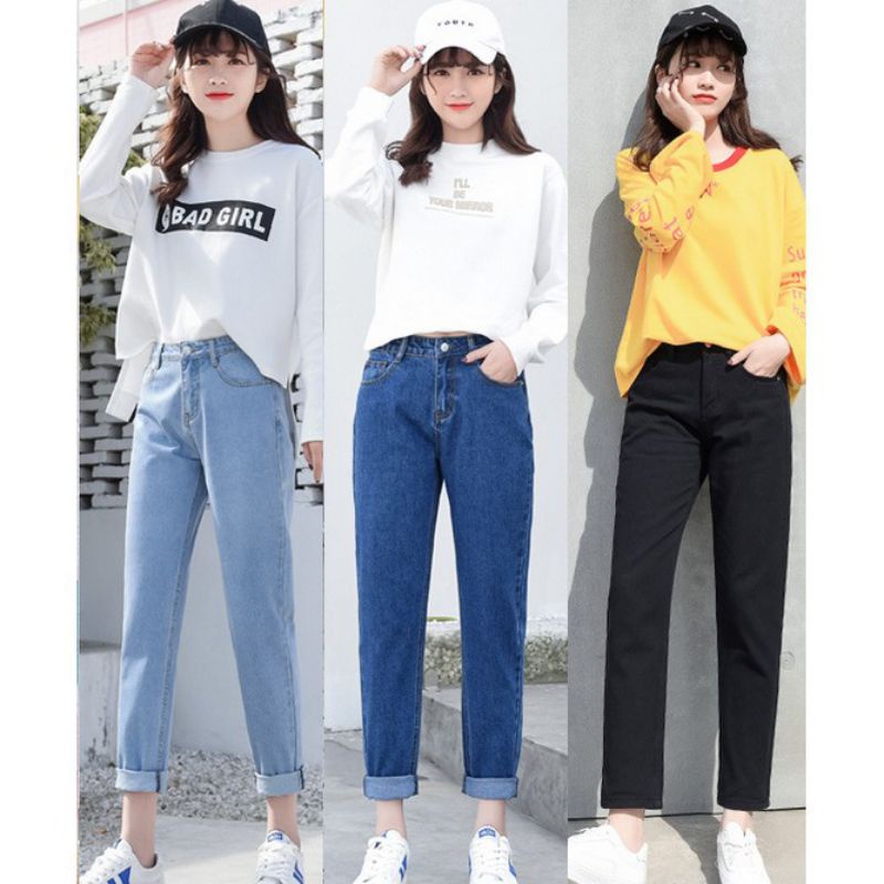 💥💥 Ladies boyfriend or mom jeans💥💥ready stock | Shopee Malaysia