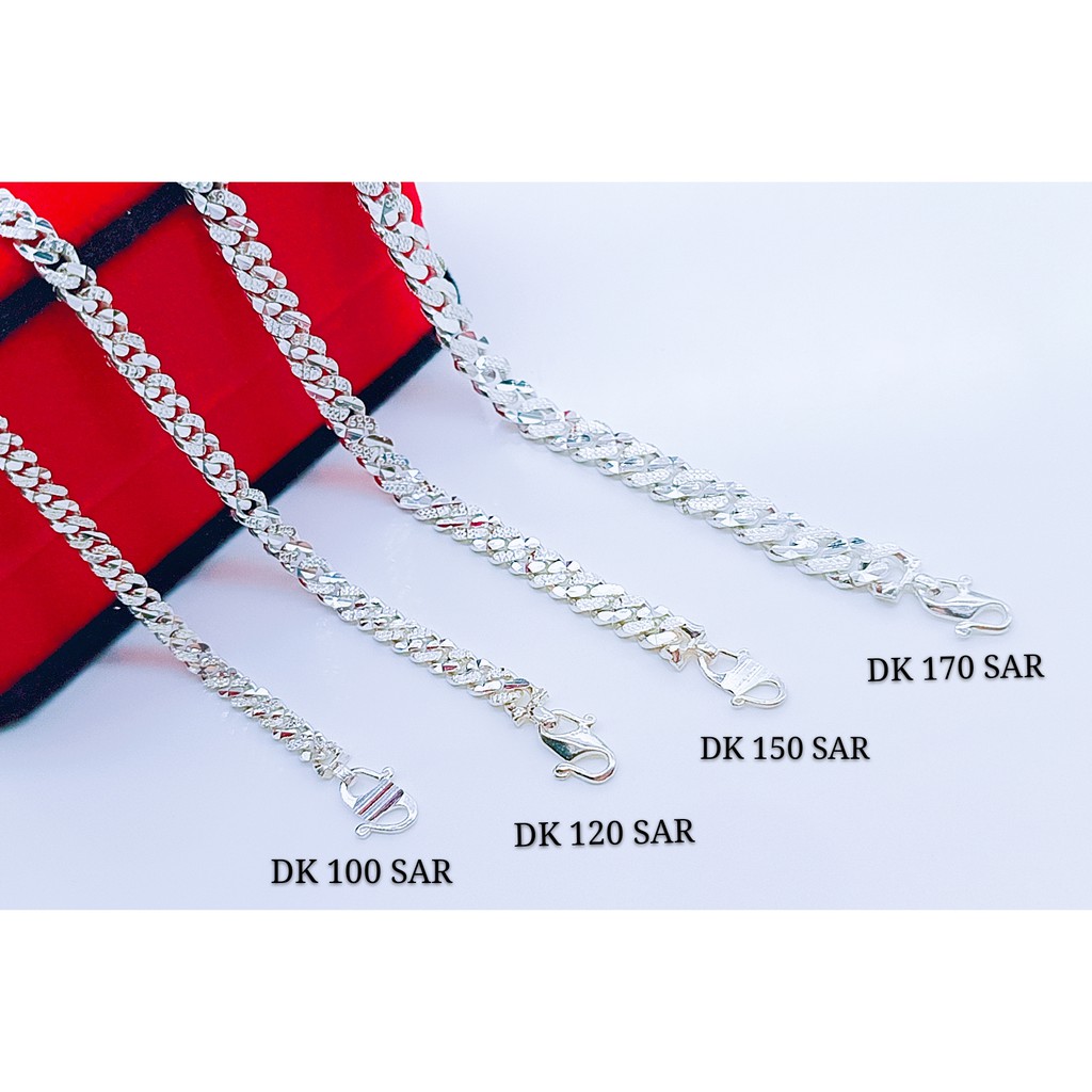 S925 Silver Necklacet (Sterling Silver) "Stamping Curb Chain" 純銀項鏈