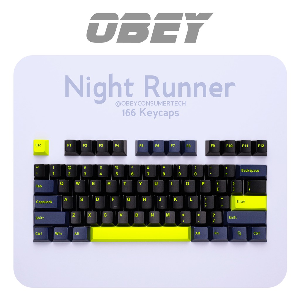 ??? ?? ?????] GMK-inspired Night Runner PBT Keycaps 