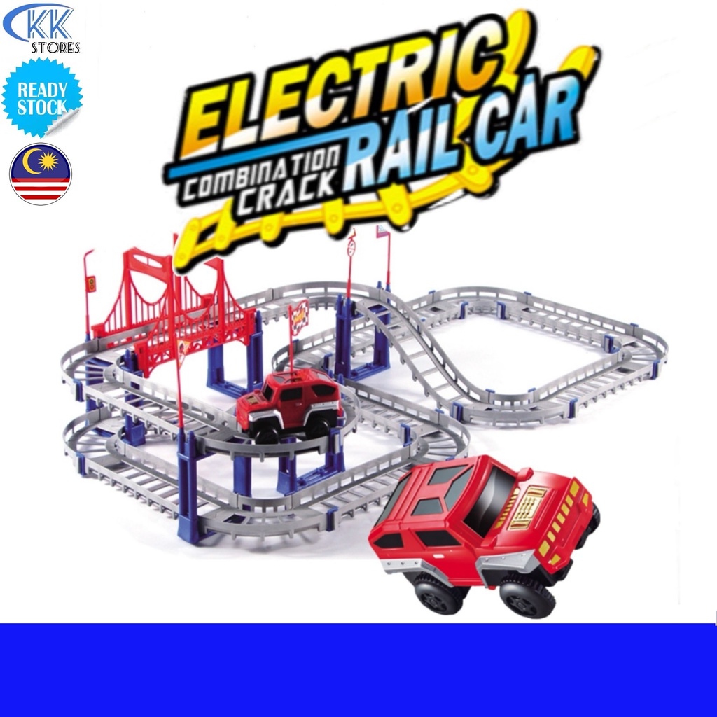 Rail Car DIY Toys Electric Rail Car Combination Crack Set Toy Kids ...