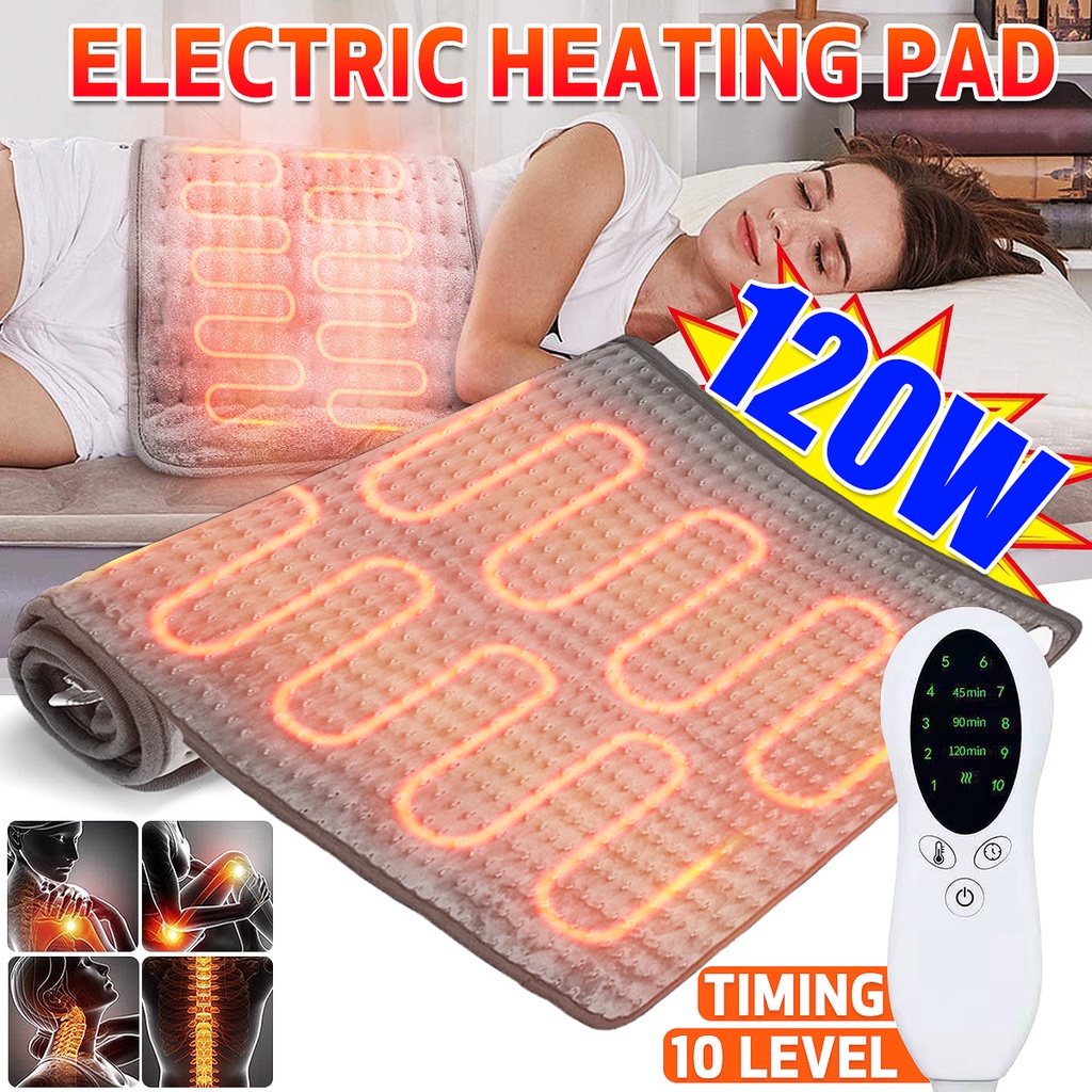 10 Level Electric Heating Pad Timer for Shoulder Neck Back Spine Leg