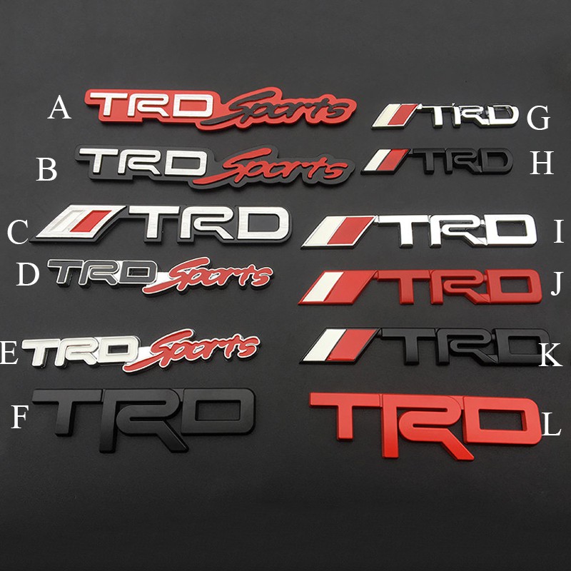 1 X TRD Sport Side Fender Nameplate Rear Trunk Emblem Badge Sticker For ...