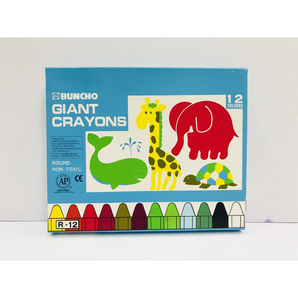 BUNCHO OIL PASTEL/GIANT CRAYONS 12'S | Shopee Malaysia