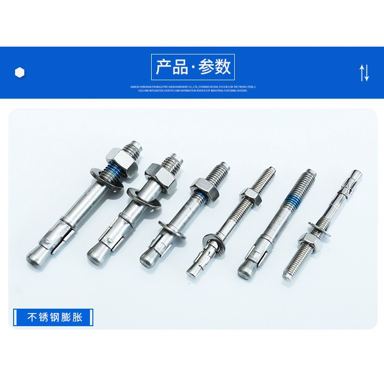 Stainless Steel Wall Plug External Hex Expansion Bolt SUS 304 Stainless