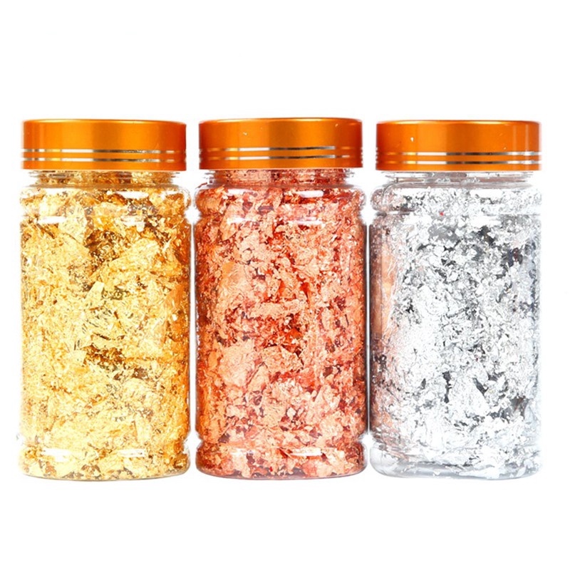 1PCS Food Grade Genuine Gold Leaf Schabin Flakes 2g 24K Gold Decorative ...