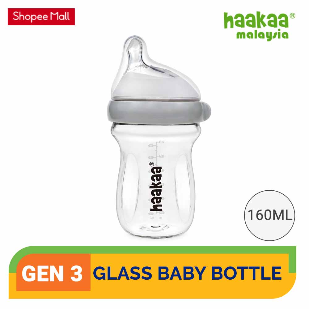 HaaKaa GEN 3 Glass Baby Bottle 90ml 0m 160ml 6m Shopee Malaysia