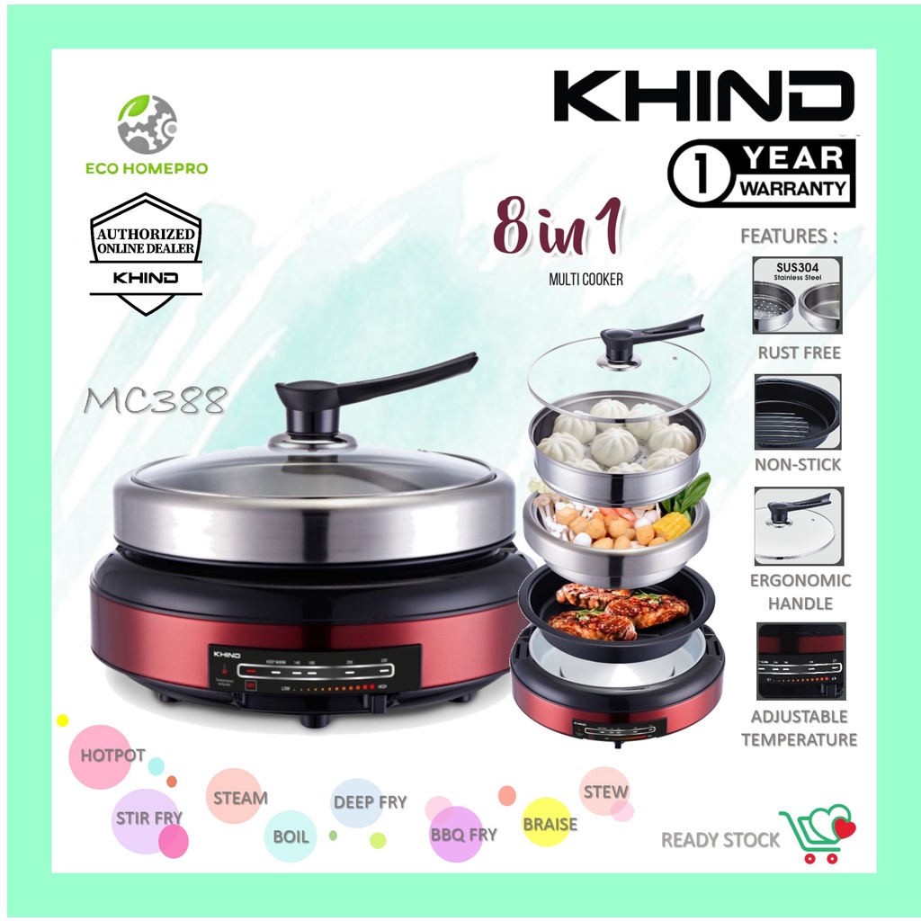Khind 8IN1 Multi Cooker MC388 Shopee Malaysia